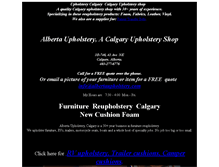 Tablet Screenshot of albertaupholstery.com